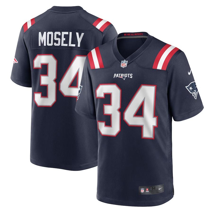 Men New England Patriots #34 Quandre Mosely Nike Navy Home Game Player NFL Jersey->new england patriots->NFL Jersey